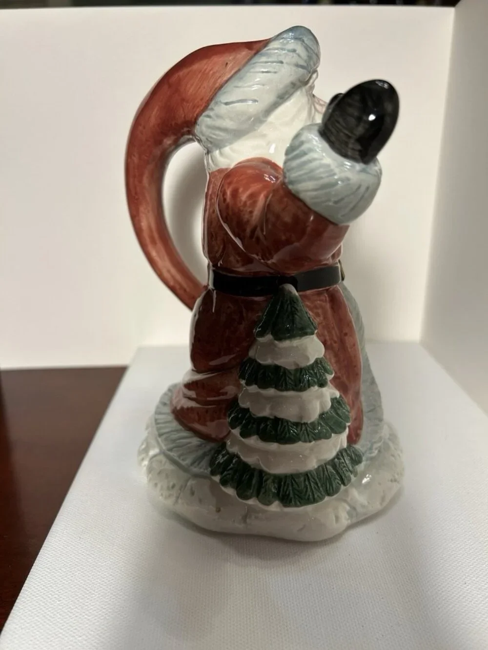 OCI Vintage Santa Candle Holder Christmas Decor Old Fashioned Santa